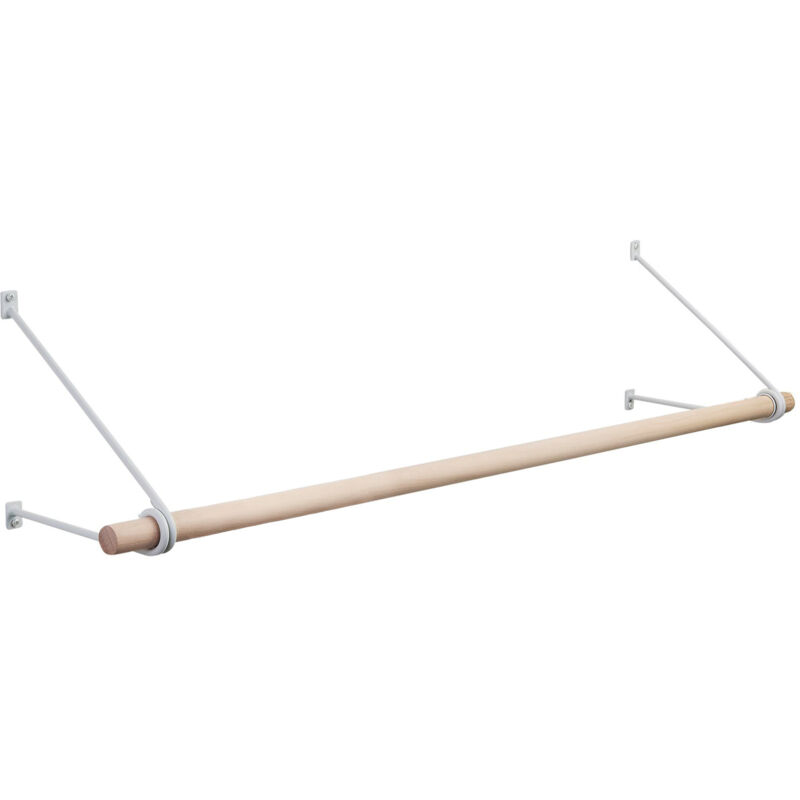 So-Tech Sotech Wandgarderobe 260 X 250 Mm Mit Ø 30 Mm Kleiderstange Aus Buchenholz, Länge, 80 Cm Mit Halterung Weiß Lackiert