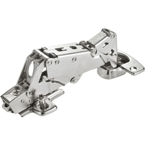 SOTECH Weitwinkelscharnier 165° Sensys 8657i Eckanschlag (vorliegend) Null-Einsprung, Soft-Close und Schließautomatik, Schnellmontage inkl. Montageplatte Höhe 0 mm mit Euroschrauben