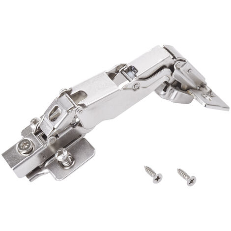 SOTECH Weitwinkelscharnier T45 Eckanschlag 165° Weitwinkel-Topfband mit Soft-Close Topfscharnier inkl. Montageplatte