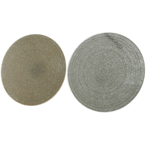 SOTTOBICCHIERE IN VETRO SPECCHIATO ORO/SILVER DIA