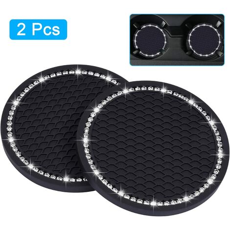 assorbenti nero accessori per auto per donne e ragazze 2 sottobicchieri per bevande Sottobicchieri rimovibili per auto simpatici sottobicchieri 
