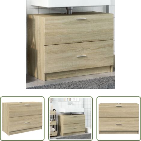 Sottolavabo -  Mobile Sottolavabo Rovere Sonoma 78x37x59 cm in Truciolare
