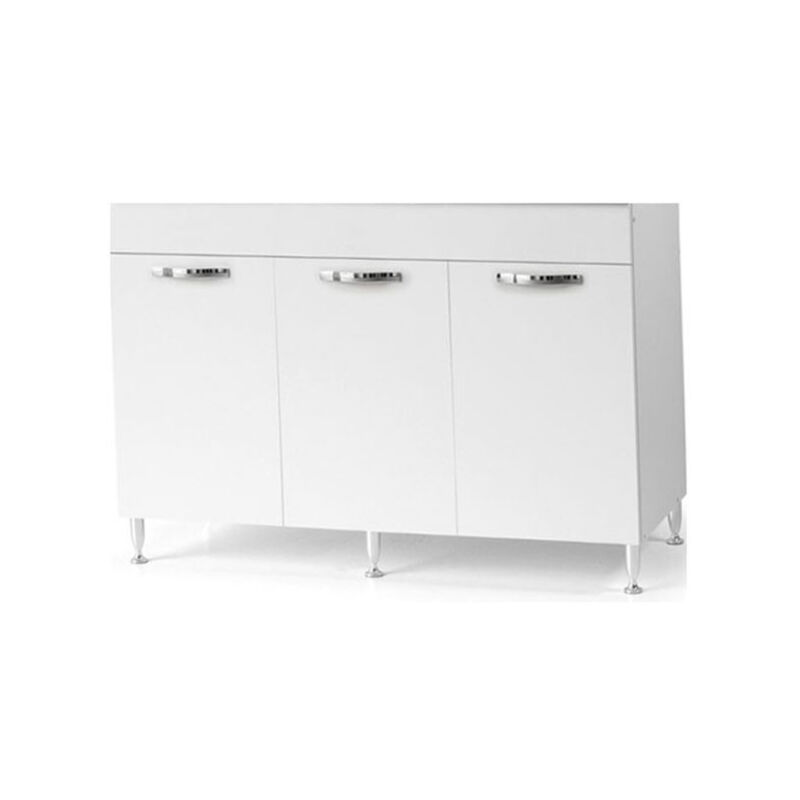 Sottolavello 120 cm 2 vasche dx bianco
