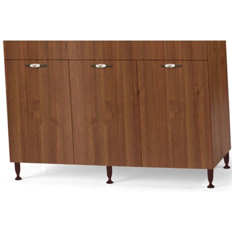 PIDEMA Sottolavello cucina componibile con ante 120 cm noce