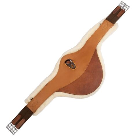 Sottopancia acavallo cuoio pararamponi: 125 cm, Marrone