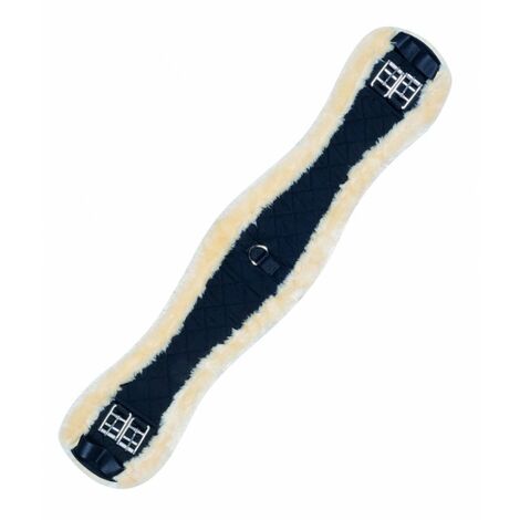 Sottopancia da dressage in tessuto con rivestimento in morbido pelo: 60 cm, nero 9100