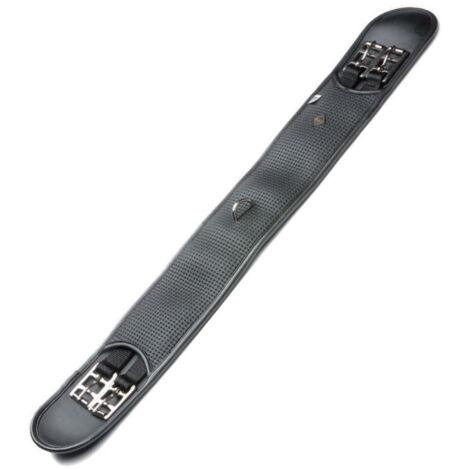 Sottopancia Daslö da dressage in poliuretano con anello centrale a D: 70 cm, Nero 10