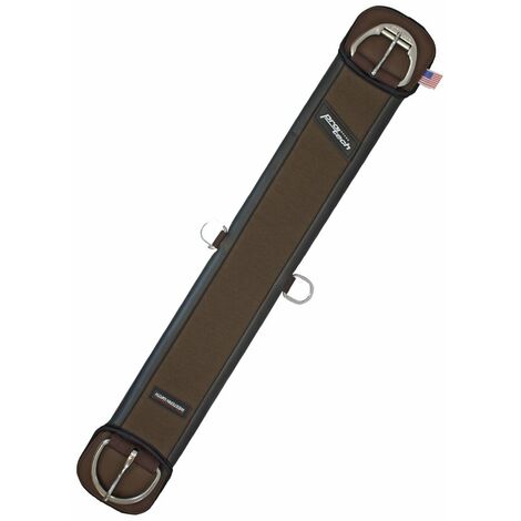 Sottopancia in neoprene liscio e cordatura fibbie inox con roller: 28" = 71 cm, Nero