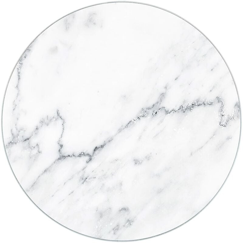 Image of Wenko - 53982100 Sottopentola Rotondo in Marmo per pentole, padelle, Vetro temperato Silicone, Bianco
