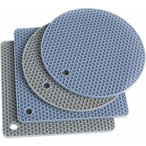 Coomazy Sottopentola in Silicone,3 Pack Sottobicchieri Tappetino Ciotola Cucina di Alveare Multifunzione Presina di Presine Silicone Sottopentola NeroGrigioBianca, B08MJXQS6B 