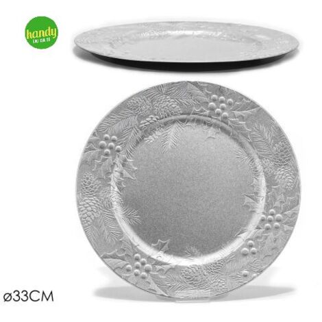Sottopiatto General Trade Ø 33cm Agrifoglio Silver