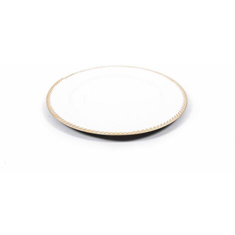 Perfetto per Decorare la Tua Tavola Sesamall Sottopiatto Oro Tondo Natalizio Realizzato in Plastica Rigida Colorata 