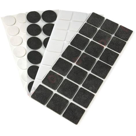 Sottosedia autoadesivo in feltro di lana e blister -20 x 40 - pz 5 bianco