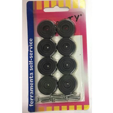 Sottosedia diametro 25 mm - nero - blister 8 pezzi conf. da 12 cf