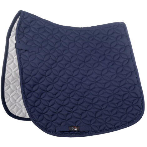 Sottosella inglese Daphne da dressage o rettangolare con particolare trapuntatura a fiore: Dressage pony, Rosa