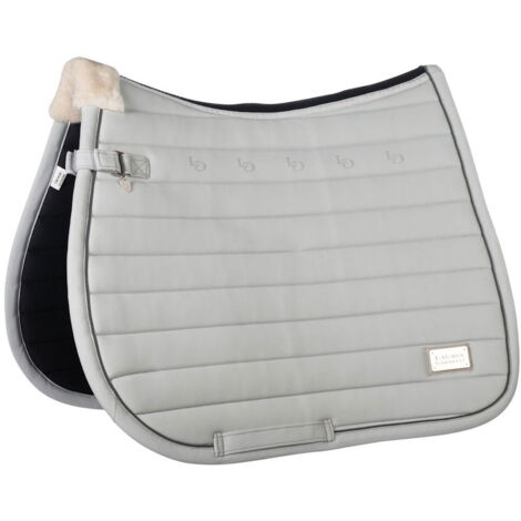 Sottosella inglese modello Livigno Elegance in tessuto tecnico con garrese in peluche: rettangolare, grigio pietra