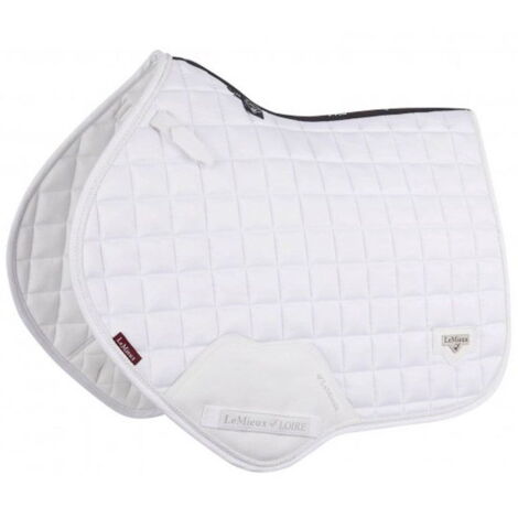 Sottosella rettangolare LeMieux Close Contact modello Loire Classic in tessuto satinato e fodera in bambù BIANCO