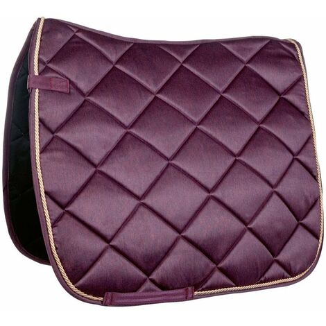 Sottosella rettangolare o dressage trapunta a rombi con cordina passamaneria modello Aria: pony rettangolare, grigio chiaro 9200