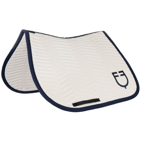 Sottosella wave quilting salto in tessuto tecnico: pony, Bianco/Blu