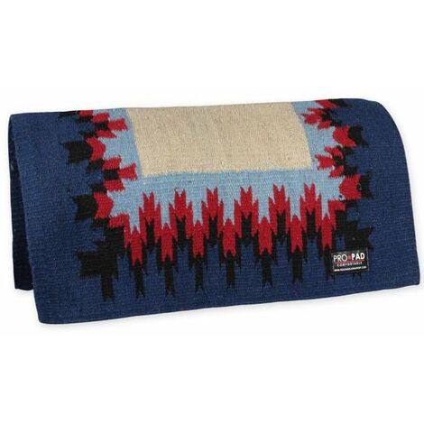 Sottosella western modello Billy in tessuto navajo resistente - Beige e Blu Navy