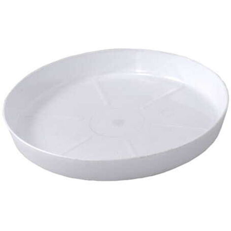 Sottovaso bianco 14,5x2,1cm Plastica lucida