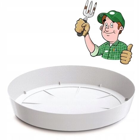 Sottovaso in plastica Lofly da 15,5 cm, bianco