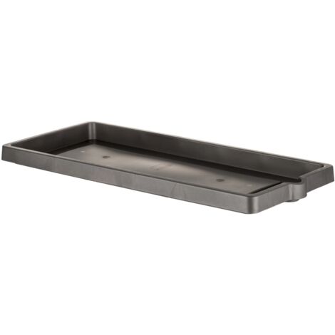 sottovaso in resina con decori effetto legno, 60 cm