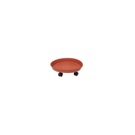 SOTTOVASO MARGHERITA C/RUOTE 35X6HCM TERRACOTA- 3,0 pz