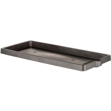 SOTTOVASO PER FIORIERA RETTANGOLARE cm 60 x 25 x 3,4 - antracite - BAMA