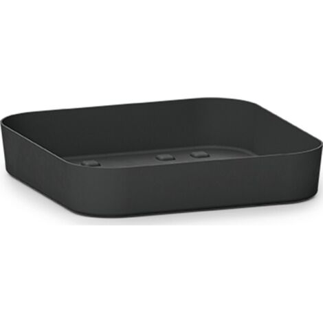 Sottovaso Quadrato Cleo  Anthrazit - 27 cm