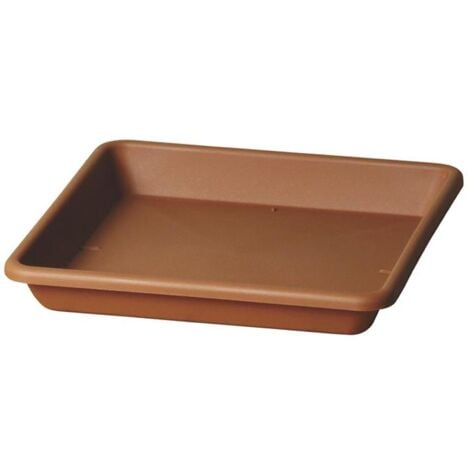 Sottovaso quadrato ''Quadro Basic'' per fiori e piante da esterno -38 cm / Antracite
