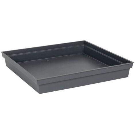 Sottovaso quadrato Toscano - 40 cm - Grigio antracite
