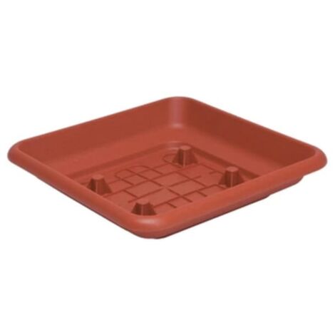 SOTTOVASO QUADRO LAURUS 25CM TERRACOTTA- 6,0 pz
