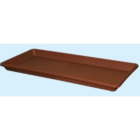 Sottovaso Rettang. In Plastica 75cm Color Terracotta Per Vasi Salisburgo 80cm