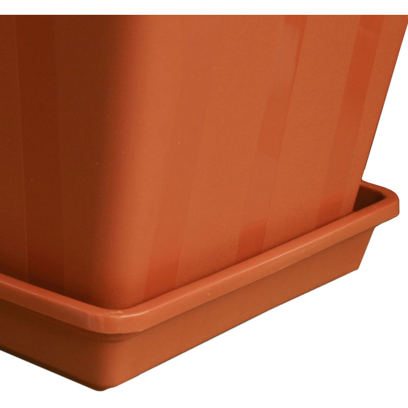 Vasi Rettangolari In Plastica.Sottovaso Rettangolare L40cm Plastica Balcone Vaso Esterno Fiori Piante Giardino Casa Ip400