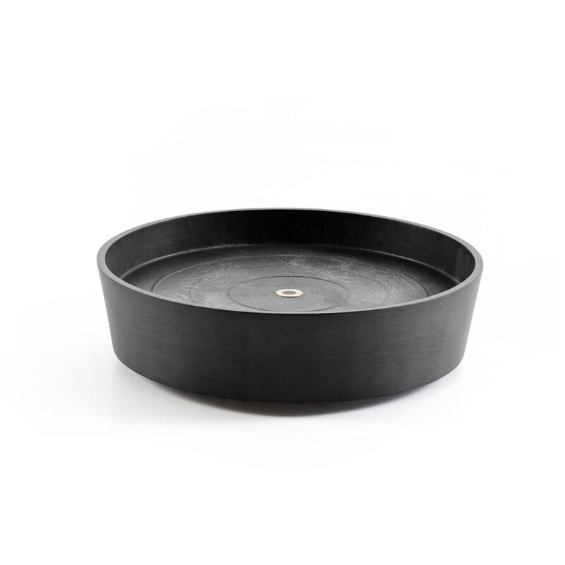 Sottovaso rotondo amsterdam D29X3CM grigio scuro - Ecopots