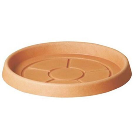 Sottovaso ''Tondo Classic'' in plastica per vasi  da interno ed esterno -33 cm / Antracite