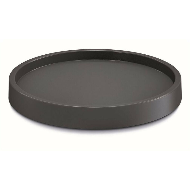 Sottovaso tondo in resina con rulli rotanti Roller iprr - 29xH5 cm Black