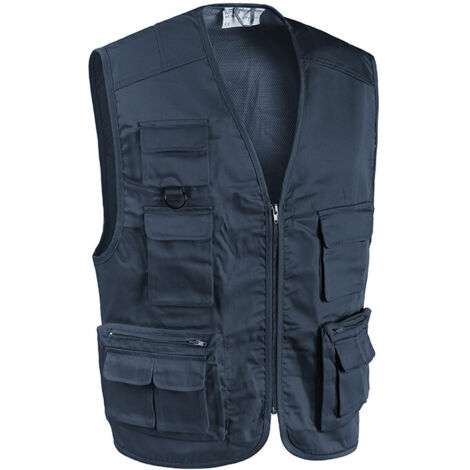 Sottozero gilet Star multitasche da lavoro colore blu taglia M in cotone con cerniera giubbino smanicato Blu M