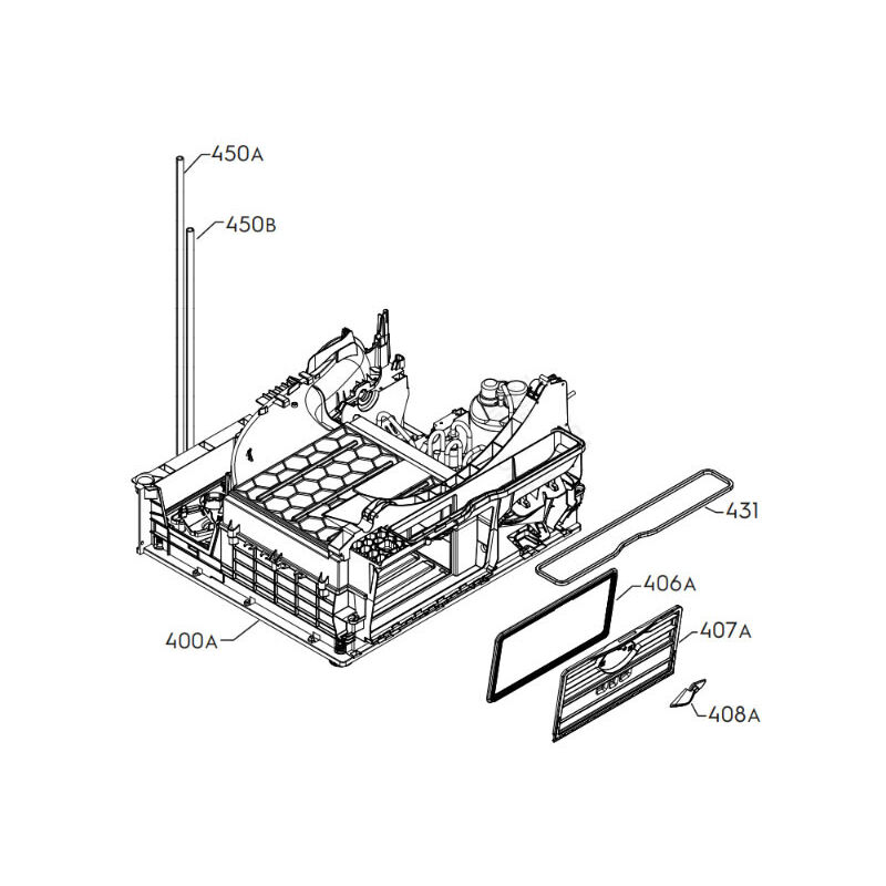 Soubassement avec compresseur d'origine (Repère 400A)