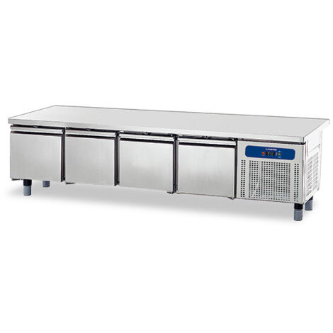 Soubassement Réfrigéré avec 4 Tiroirs 1/1 pour Appareils de Cuisson 900, L2200 mm - Virtus