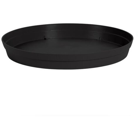 Soucoupe Ø15 cm pour pot de fleur Toscane Ø20 cm- Gris anthracite