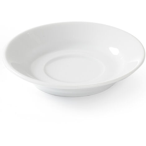Soucoupe à café OPTIMA, porcelaine blanche, diamètre 90 mm, lot de 12 - Hendi 770917