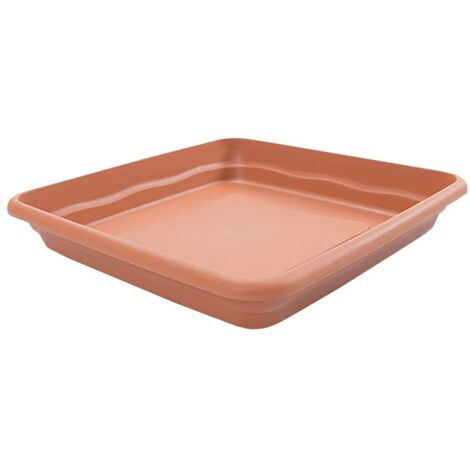 SOUCOUPE CARRÉE 29X29X5CM - TERRACOTA