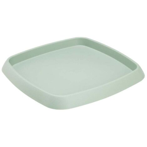 Soucoupe carrée CHORUS Vert laurier 22 cm, pour pot 25 cm - EDA