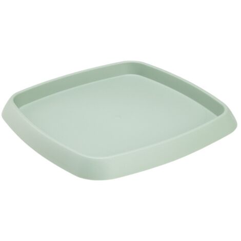 Soucoupe carrée CHORUS Vert laurier 31 cm, pour pot 35 cm - EDA