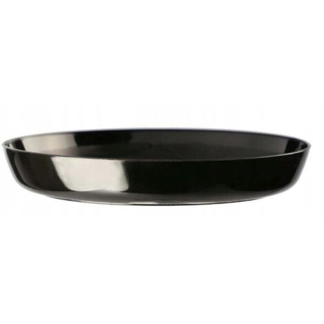 Soucoupe de pot de fleurs en plastique noir 11 cm Cristal