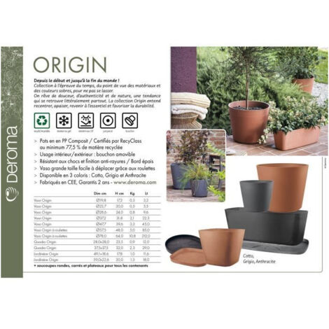 Soucoupe - DEROMA - Origin - 67 x h6 cm - Anthracite