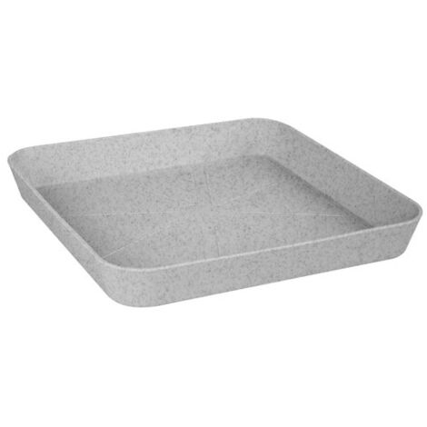 Soucoupe Loft Carrée 22cm Living Ciment - Elho