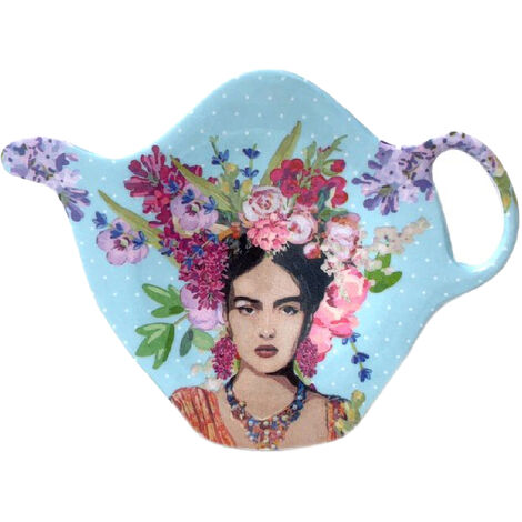 Soucoupe pour sachet de thé frida khalo bleu